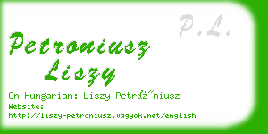 petroniusz liszy business card